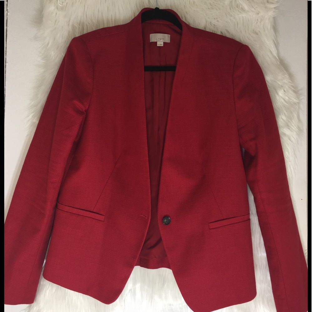 Loft Red Blazer